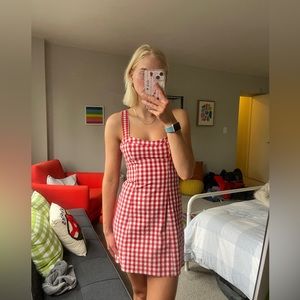 Zara gingham mini dress